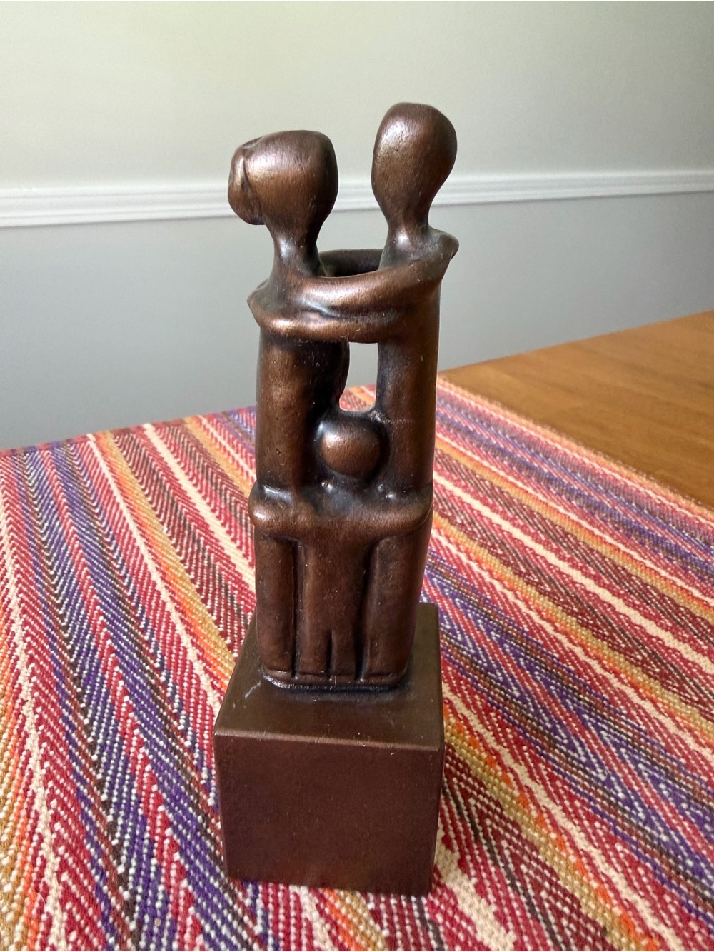 Bronze-Tone Abstract Family Sculpture - Home Art